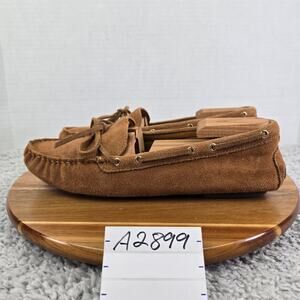 J. Crew Brown Suede Casual Lifestyle Slip On Driving Moccasin Loafer Womens 11